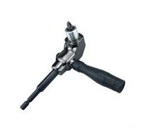 Adaptador de conductor de ángulo recto de 90 grados con enchufe hexagonal de 1/4 pulgadas autoblocante para taladros manuales y eléctricos, negro (a)