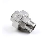 Adaptador de conector de instalación de tuberías de unión de acero inoxidable 304, rosca hembra a macho BSP, 1 Uds., for conexiones de manguera DIY(3/8Inch)