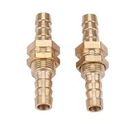 Adaptador de conector de tubo de latón para manguera de aire y combustible (2 unidades, 6 mm)