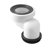 Adaptador de Conexión de Inodoro, Rígido Desagüe Inodoro, Boquilla de Conexión de Tubo de Inodoro, Juego de Conexión para Inodoro Excéntrico, PVC y Caucho, Blanco, Desplazamiento 100mm