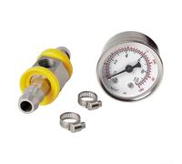 Adaptador de conexión en T de línea de combustible de 0.5 pulgadas con | Conector para instalación de sensor de presión de combustible, accesorio de manguera chapado en zinc de hierro con puerto