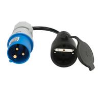 Adaptador de enchufe cee a schuko, 2 polos + tierra. máx. 16a. 230 voltios