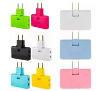 Adaptador de enchufe de EE. UU., enchufe de la UE, enchufe plano de 3 vías, enchufe de extensión giratorio