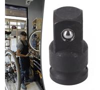 Adaptador de enchufe reductor de 1/2 a 3/8 para llave de impacto, herramienta de enchufe de taladro de acero cr-MO para reparación de garaje de coche, revestimiento de fosfato negro, pieza única (1/2