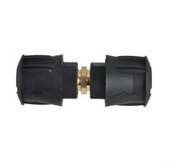 Adaptador de extensión de manguera de lavado a presión de aleación de aluminio, conector para lavado de coches y limpieza al aire libre, negro (B)