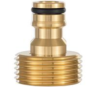 Adaptador de grifo con rosca macho de 1 pulgada y conector macho de 1 pulgada macho de latón de acoplamiento rápido para pantalones de jardín (compatible con sistema de enchufe Gardena)