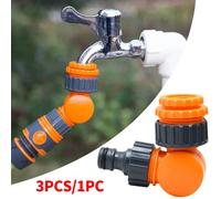 Adaptador de grifo de conector de manguera de jardín, manguera de 1/2 pulgada, adaptador de grifo de cocina, conexión rápida para riego y riego, 3 uds./1 ud. 3 piezas