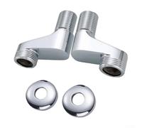 Adaptador de grifo de ducha de latón para instalación en pared, control de pedal de pie, flujo ajustable y temperatura, brazo giratorio plateado, 8 x 6 x 6 cm para bañera, ducha, uso comercial en el
