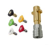 Adaptador de hidrolimpiadora para Karcher K2-K7 con conexión rápida de 1/4 y 5 boquillas para lavado de autos (A)