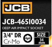 Adaptador de impacto profundo 3/4' 34mm (hexagonal de 6 caras)