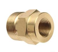 Adaptador de latón M22 de 14 mm hembra a macho de 15 mm para lavadora a presión, conector de manguera de alta presión para Karcher para Nilfisk, accesorio de lavado de coche resistente de 29 mm