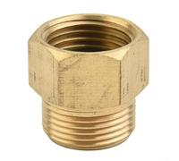 Adaptador de lavadora a presión de latón M22 x 1.5, conector métrico hembra, rosca de 1/2 pulgada compatible con lanza limpiadora de alta presión, presión máxima de trabajo de 400 bar