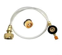 Adaptador de llenado de cilindro de gas, acoplador de recarga de gas licuado para tanque de estufa de camping, manguera de transferencia de botella de propano portátil con línea de poliuretano de alta
