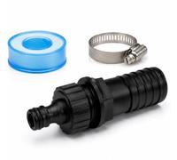 Adaptador de manguera - Boquilla de manguera de 25 mm a acoplamiento - Compatible con Gardena, conector universal para manguera de jardín, conexión de manguera, conexión de agua, sistema de riego