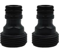 Adaptador de manguera con rosca macho de 3/4 pulgadas, boquilla de conector rápido for manguera de jardín, sistema de riego y riego por goteo, 1 pieza(C-EURO-2pcs)