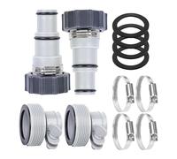 Adaptador de manguera de bomba de piscina, kit de piezas de repuesto de tubería, con abrazadera y arandela, adaptadores de manguera de vacío de piscina para 1.5/1.25 pulgadas, para filtro de conexión