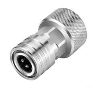 Adaptador de manguera de jardín a lavadora a presión de acero inoxidable GHT de 3/4 pulgadas y roscas M22 de 14 mm para uso en exteriores (1)