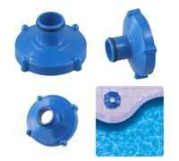 Adaptador de manguera de piscina de PVC de 80 mm a 32 mm, conector de succión azul/gris compatible con piscinas INTEX, pieza de repuesto resistente para aspiradora (gris)