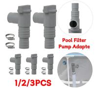 Adaptador de manguera de PVC para piscina, válvula de émbolo de encendido/apagado de 32mm, reemplazo sellado a prueba de fugas para piezas de equipo al aire libre 3 set 6 hose clamps