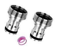 Adaptador de manguera para grifo, acoplamiento rápido, conexión de manguera de jardín, conector universal para grifo mezclador (plateado)