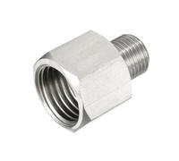 Adaptador de manómetro de acero inoxidable 304, 1 Uds., M10 1/4 "1/2" 3/8 "macho a M14 1/4" 1/2 "adaptador conector de instalación de tuberías hembra(M10 M x M14 F)