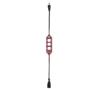 Testboy Adaptador de medición de corriente TV 435 – divisor de línea, Schuko, rojo/negro