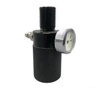 Adaptador de medidor de alta presión de 400 bar que brilla en la oscuridad para dial de ajuste rápido para caza, tanque de pistola de aire, control de presión, aluminio, 73 x 61 mm