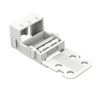 Adaptador de montaje para terminales de 3 conductores serie 221 - 4 mm² con pie para montaje de pie, color negro