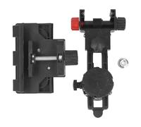 Adaptador de nivel de soporte de ajuste fino, base de giro L de forma L ajustable de 360 grados con clip para el techo de pared Montaje telescópico Pole láser