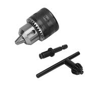 Adaptador de portabrocas tipo llave L para taladro de 1/2", kit de portabrocas de 1,5-13 mm y rosca 3/8"-24 UNF, carcasa de acero inoxidable con rodamiento antiempuje y varilla de extensión roscada