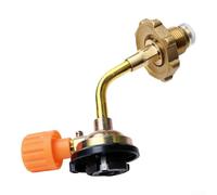 Adaptador de recarga de gas butano para camping con interruptor de encendido/apagado, válvula de inflado de tanque de gas de aleación de zinc de cobre para cilindros de 180 g, para conector para
