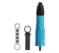 Adaptador de remachadora para taladro eléctrico con cuatro cabezales de precisión de 2,4 mm, 3,2 mm, 4,0 mm, 4,8 mm, hecho de acero de aleación forjado (99098A)