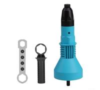 Adaptador de remachadora para taladro eléctrico con cuatro cabezales de precisión de 2,4 mm, 3,2 mm, 4,0 mm, 4,8 mm, hecho de acero de aleación forjado (99098B)