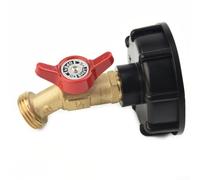 Adaptador de tanque de agua S60x6 rosca gruesa - Llave de paso de latón para bolsa IBC de 275 galones - Accesorio de grifo exterior