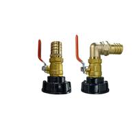 Adaptador de tanque de mano IBC S60 * 6, grifo de jardín de latón con conexión de manguera de 25mm, conector de agua, accesorio de válvula de repuesto, 1 Uds. 32mm