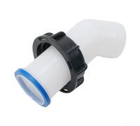 Adaptador de tanque IBC, accesorio de agua de lluvia de 60 mm con rosca S60X6 de 2 pulgadas, boquilla de PE para drenaje de contenedores de 1000 L (azul)