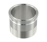 Adaptador de triple abrazadera de acero inoxidable, para conector de rosca macho en pulgadas 304, instalación sin necesidad de herramientas especiales, repuesto de repuesto