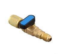 Adaptador de válvula de bola HVAC de 1/4 pulgadas de latón para herramienta de refrigeración de conexión rápida R134a R22 R12 R410a
