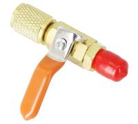 Adaptador de válvula de bola recta para R410A R134A, válvula de manguera de carga SAE HVAC de latón de 1/4 pulgadas para herramientas de servicio de aire acondicionado