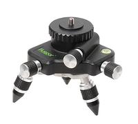 Adaptador del soporte Huepar AT2 - Base giratoria de 360° para el conector de trípode de nivel láser de línea, con montaje roscado estándar de 1/4" - Ajuste de giro fino base giratoria