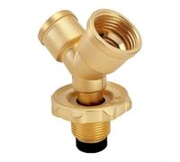 Adaptador divisor de propano de latón macizo con conexión rápida para parrillas de barbacoa y estufas de camping, conecta dos reguladores o mangueras a una botella de un solo cilindro