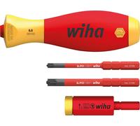 Wiha Juego de adaptadores de par de apriete easyTorque electric 2,8 Nm soporte slimVario® 4 unid.