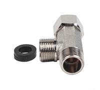 Adaptador en T de latón macizo para fontanería de bidé con interfaces de rosca de 7/8 pulgadas 3/8 pulgadas 1/2 pulgadas adecuado para conexiones de válvula T y rama (3/8)