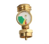 Adaptador europeo de cilindro de gas con manómetro, latón para regulador de GLP para electrodomésticos QCC1, conector manual para hornos y calentadores en el 90% de Europa