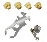 Adaptador Gas a Rosca 7/16 para Camping Adaptador Gas a Rosca | Convierte cartuchos en rosca 7/16, compatible estufas para estándar, ideal camping outdoor