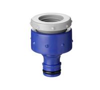 Tatay Racor de Grifo Hembra 3/4" - 1/2" Top Line, Conector Universal, Protección Solar, Fácil Instalación, Azul