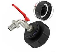 Adaptador IBC S100x8 Rosca Gruesa 34 Pulgadas Válvula de Bola Salida para Tanque de Agua de Lluvia con Sello EPDM Material Polipropileno Conector Industrial ISO 14236 Max