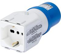 Adaptador Industrial A Civil IP44 Enchufe 2P+T 16A 230V 1 Toma 2P+T Bivalente