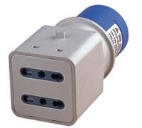 Adaptador Industrial Con Tapón Cee + 2 Toma 16A By-Pass Azul IP44 COD.FI94660
