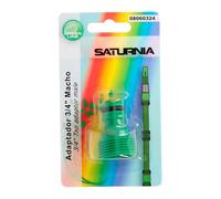 Adaptador manguera plastico 3/4 macho blister